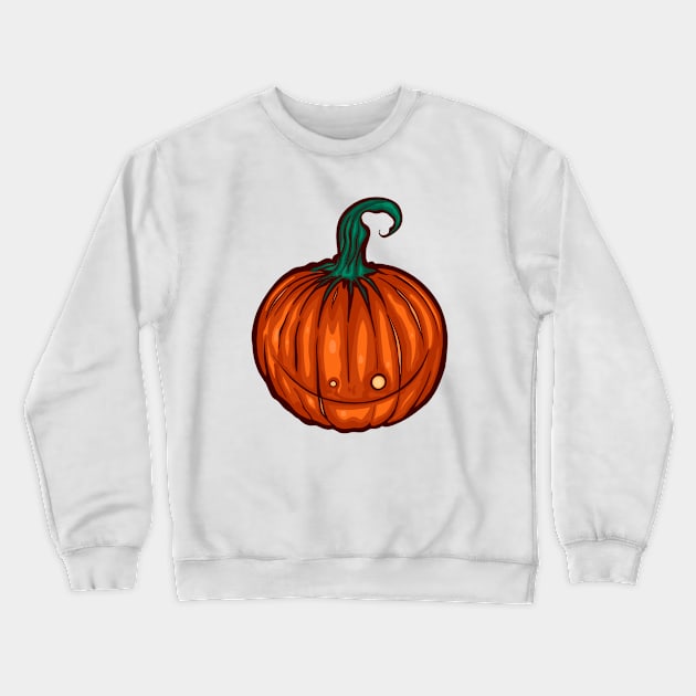 Cheery Pumpkin Crewneck Sweatshirt by leonlambyart